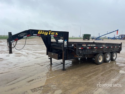 2012 Big Tex 16 ft Tri/A Gooseneck 96 inch width Remorque à Benne Utilitaire