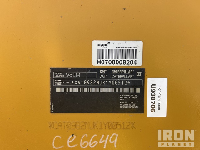 CARGADOR FRONTAL 2015 CATERPILLAR 982M