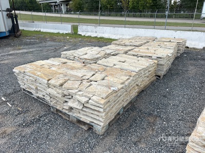 Quantity of (10) Pallets of 4 - 8 In. Leuders Buff Roughback Thin Veneer Stone