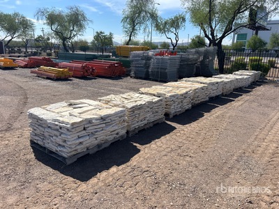 Quantity of (10) Austin White Limestone Blend Chopped Thin 4 - 8 in Veneer Stone