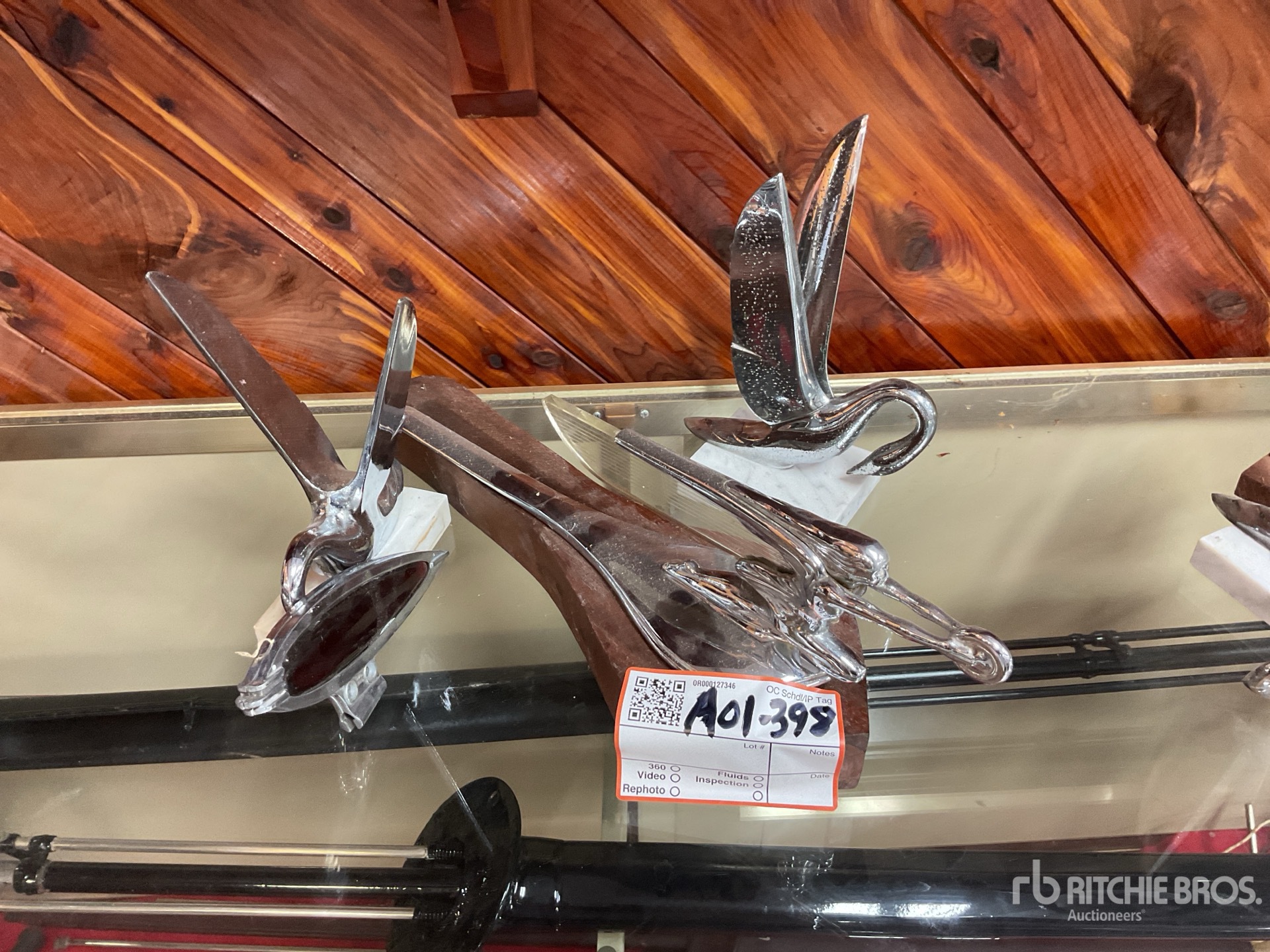 Quantity of antique hood ornaments