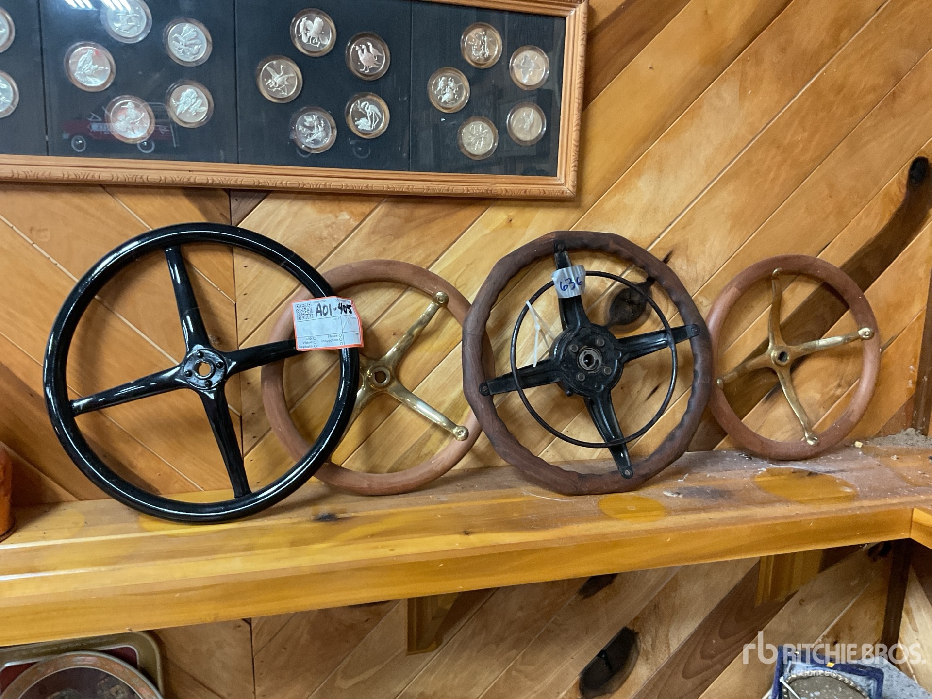 Quantity of antique steering wheel