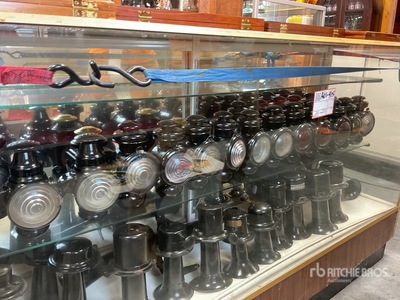 Quantity of antique lamps
