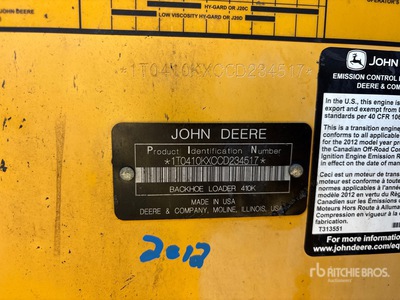 2013 John Deere 410K 4x4 Chargeuse-pelleteuse