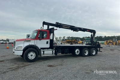 2010 Hiab 166DL-3 9730 lb Knuckle Boom on 2011 Freightliner M2 112 8x4 Crane Truck