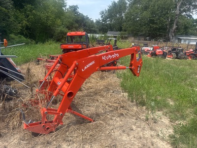 Kubota LA1065 Front Loader, Land Pride DH2572 Harrow & GS1572 Grading Scraper