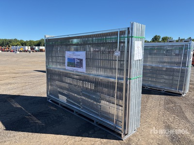 Quantity of (21) 2025 10 ft x 6 ft Galvanized Temporary Site Fence (Unused)