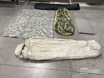 (85) Sleeping Bags, (32) Bivy Covers, (75) Poncho Liners & Assorted Items