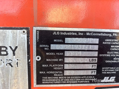 2014 JLG 1350SJP 4WD Diesel Plataforma Elevadora Telescópica