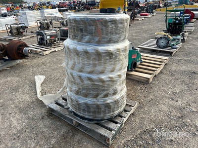 Quantity of (4) Mixed Skid Steer Wheels Tires