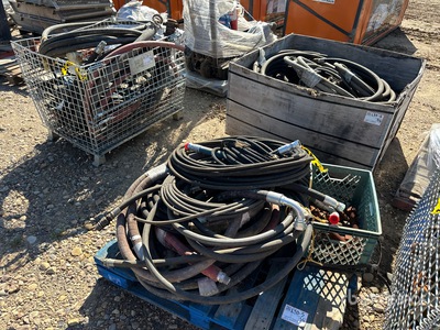 Quantity of (3) Baskets of Assorted Hydraulic Hoses قطع هيدروليك