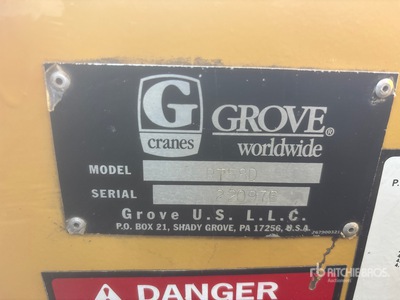 1999 Grove RT58D 20 ton 4x4 Rough Terrain Crane (Inoperable)