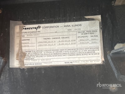 2006 Transcraft 48 ft T/A Remorque à plateau