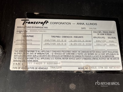 2006 Transcraft Eagle IIN S2 48 ft T/A Remorque à plateau