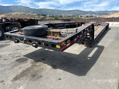 2001 Murray 16-Wheel 8 ft - 9 ft Extendable Expandable Axle Removable Gooseneck Przyczepa niskopodwoziowa