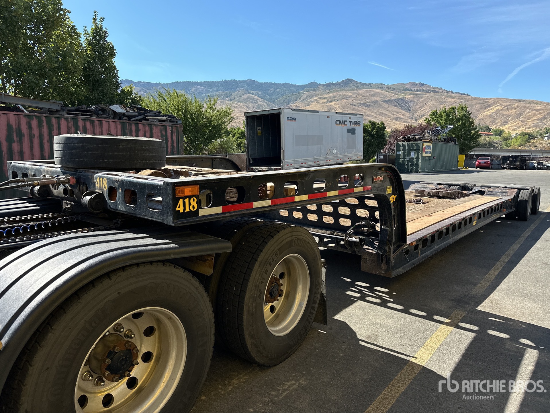 2005 Murray 106000 lb T/A 8 ft - 9.5 ft Extendable Expandable Axle Removable Gooseneck Lowboy Trailer