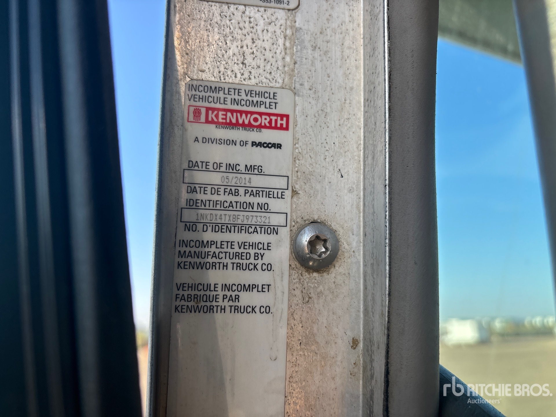 2015 Kenworth T800 T/A Tanker Truck