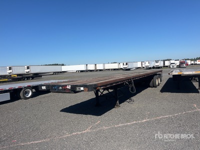 1986 Aztec T/A 48 ft Extendable Flatbed Trailer