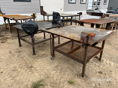 Quantity of (2) Custom Built Shop Tables Varios, tienda, almacen, consumidor