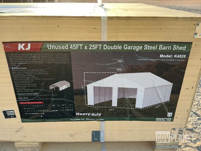 KJ K4525 Double Garage Steel Barn Shed - Unused
