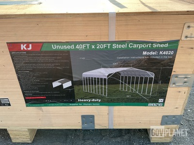 KJ K4020 Steel Carport Shed - Unused