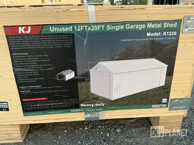 KJ K1220 Single Garage Metal Shed - Unused