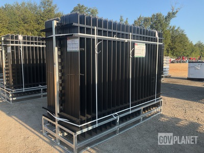 (30) Pieces of Galvanized Steel Garden/Public Space Fence w/(31) Post Connectors