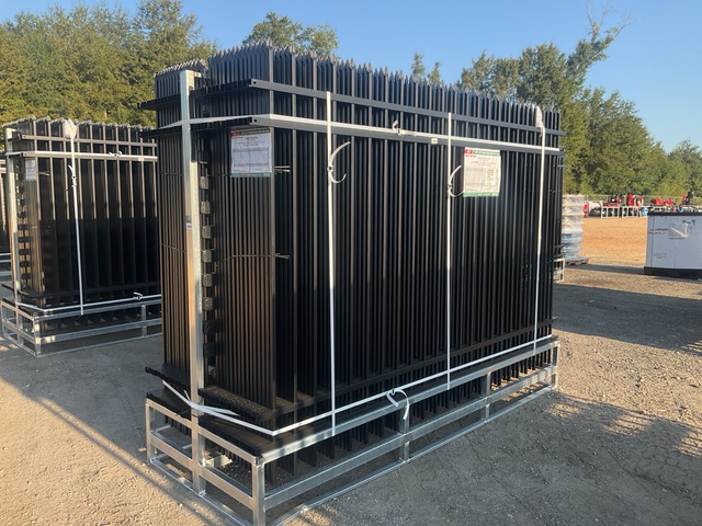 (30) Pieces of Galvanized Steel Garden/Public Space Fence w/(31) Post Connectors