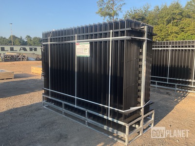 (30) Pieces of Galvanized Steel Garden/Public Space Fence w/(31) Post Connectors