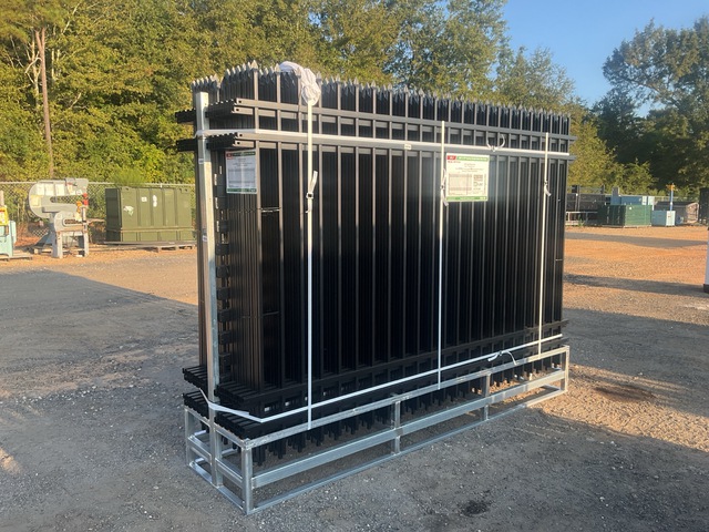 (24) Pieces of KJ Powder Coated Steel Fence w/(25) Post Connectors - Unused