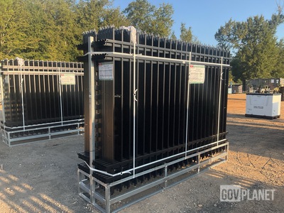 (24) Pieces of KJ Powder Coated Steel Fence w/(25) Post Connectors - Unused