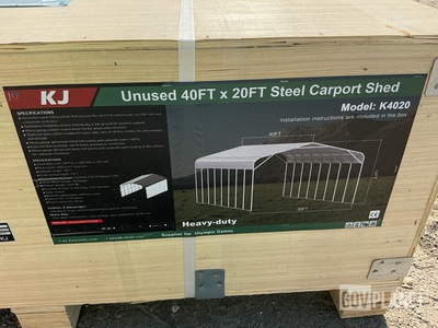 KJ K4020 Steel Carport Shed - Unused