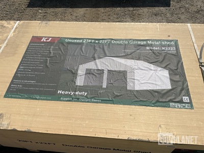 KJ K2223 Double Garage Metal Shed - Unused