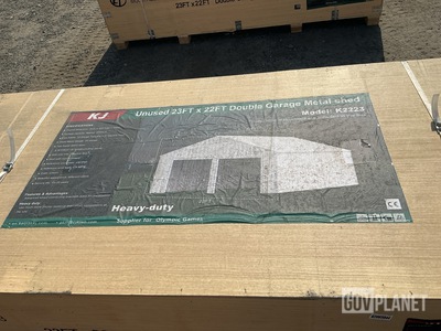 KJ K2223 Double Garage Metal Shed - Unused