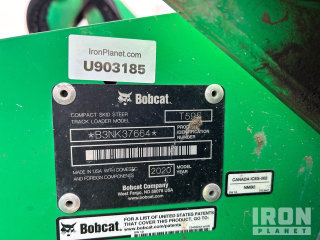 MINI CARGADOR SOBRE ORUGAS 2020 BOBCAT T595