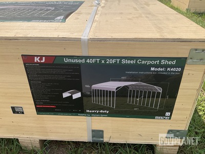 KJ K4020 Steel Carport Shed - Unused