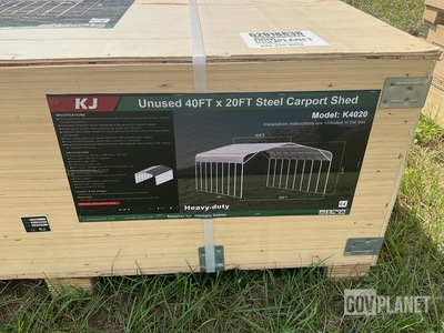 KJ K4020 Steel Carport Shed - Unused