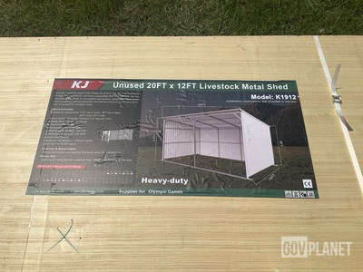 KJ K1912 Livestock Metal Shed - Unused