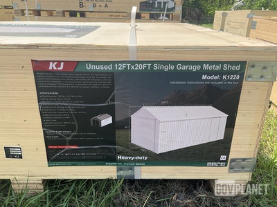 KJ K1220 Single Garage Metal Shed - Unused