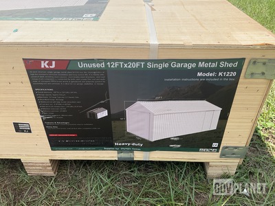 KJ K1220 Single Garage Metal Shed - Unused