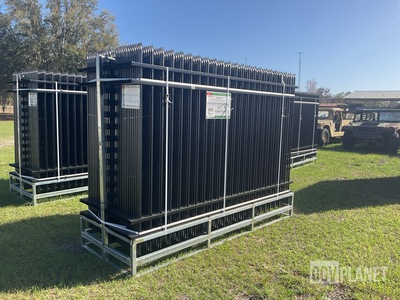 (30) Pieces of Galvanized Steel Garden/Public Space Fence w/(31) Post Connectors