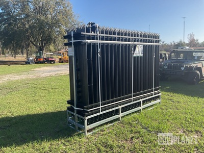 (24) Pieces of KJ Powder Coated Steel Fence w/(25) Post Connectors - Unused