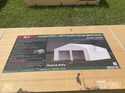 KJ K2223 Double Garage Metal Shed - Unused