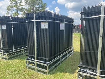 (30) Pieces of Galvanized Steel Garden/Public Space Fence w/(31) Post Connectors