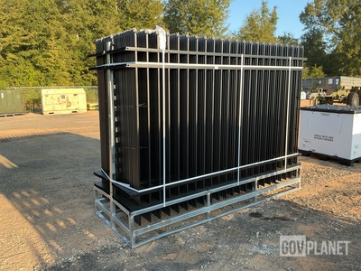 (30) Pieces of Galvanized Steel Garden/Public Space Fence w/(31) Post Connectors