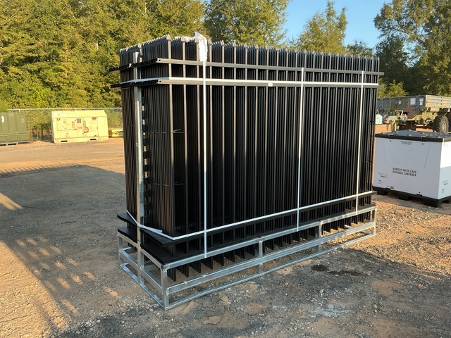 (30) Pieces of Galvanized Steel Garden/Public Space Fence w/(31) Post Connectors