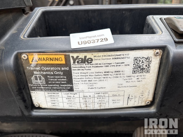 MONTACARGAS ELéCTRICO 2020 YALE ERC065VGN48TE117