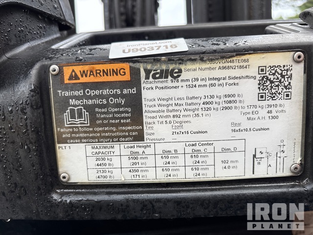 MONTACARGAS ELéCTRICO 2019 YALE ERC050VGN48TE088
