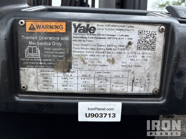 MONTACARGAS ELéCTRICO 2020 YALE ERC050VGN48TQ088