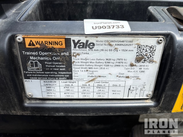 MONTACARGAS ELéCTRICO 2019 YALE ERC060VGN48TE088
